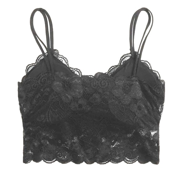 Lace bralette black padded - Picture 2 of 2